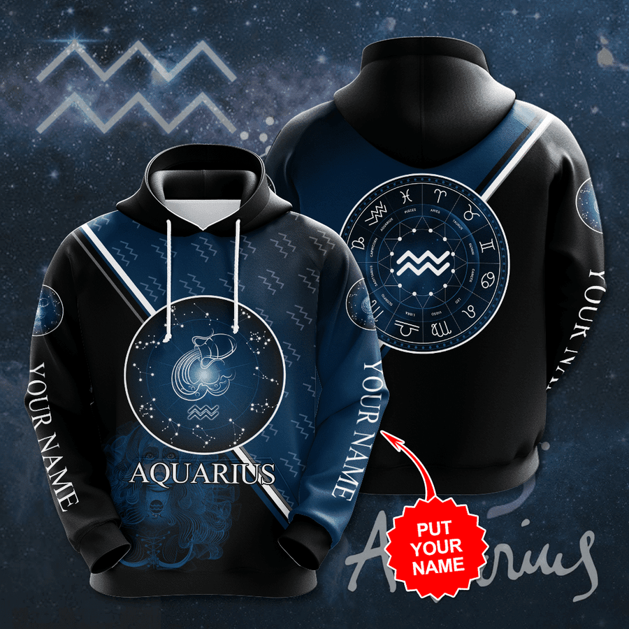 Zodiac Aquarius Personalized Unique Hoodie