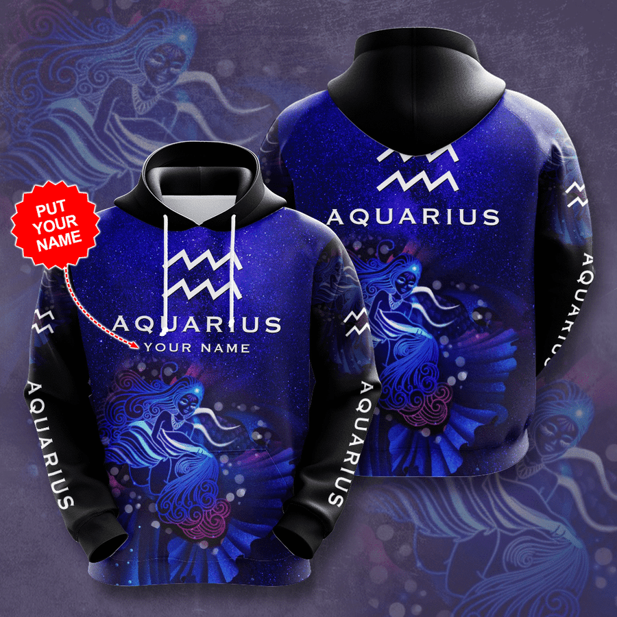 Zodiac Aquarius Personalized Unique Hoodie