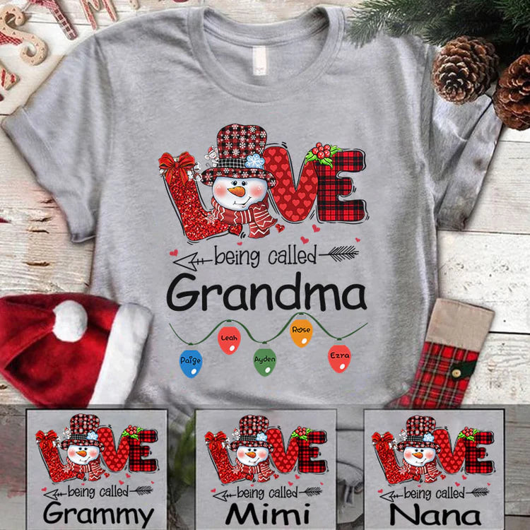 Love being called Grandma Personalized T-Shirt