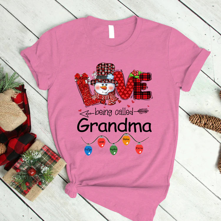 Love being called Grandma Personalized T-Shirt