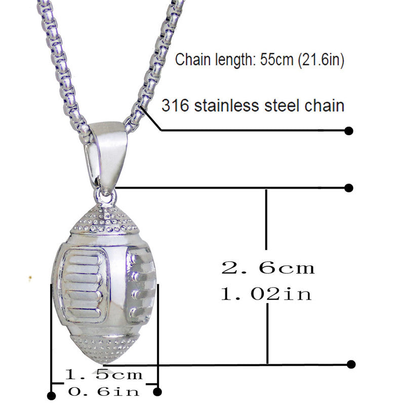 Rugby Ball Unique Necklace