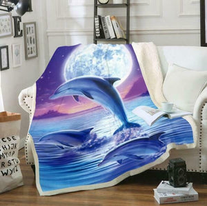 Dolphins - Unique Fleece Blanket